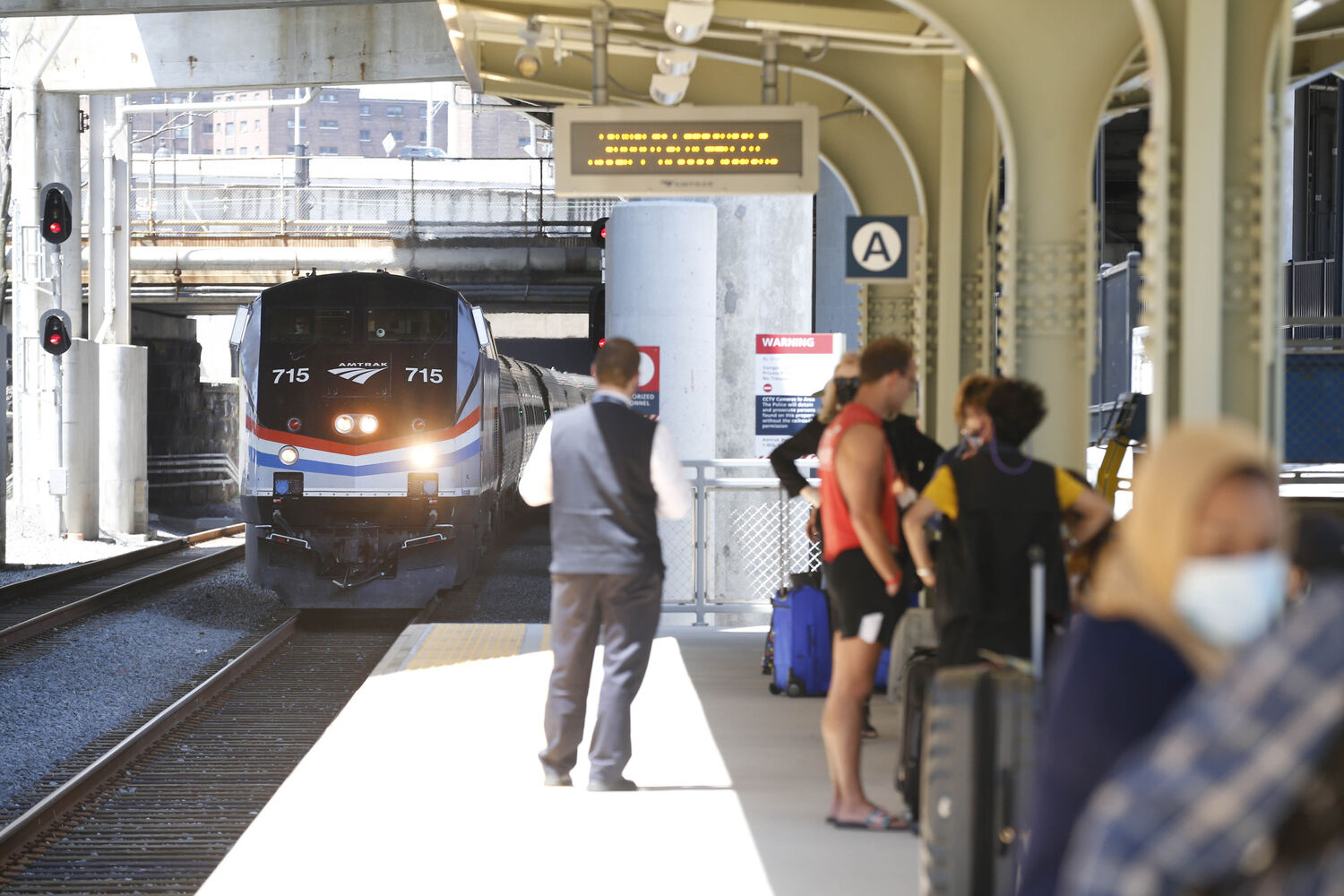 Arriving train